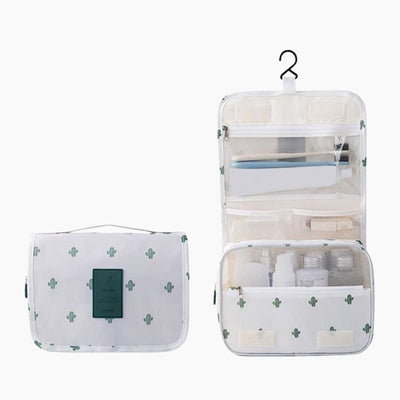 Trousse de toilette femme à suspendre blanc cactus - À vos trousses