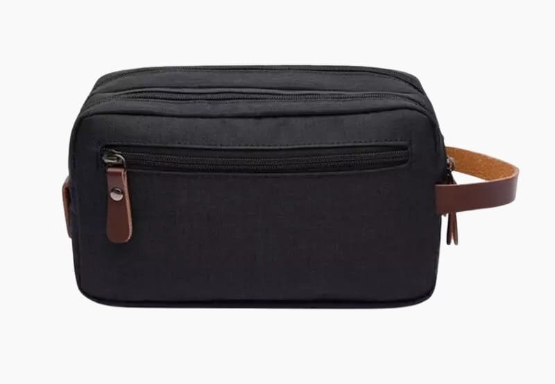 Trousse de toilette homme double compartiment noir - À vos trousses