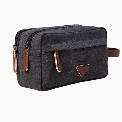Trousse de toilette homme double zip noir - À vos trousses