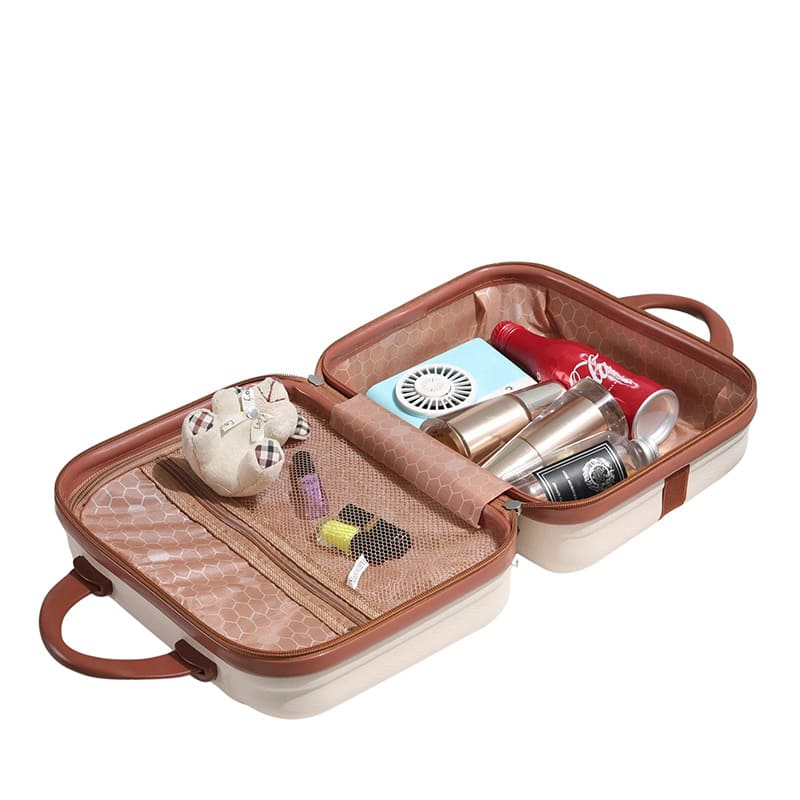 Vanity case rigide avec code beige