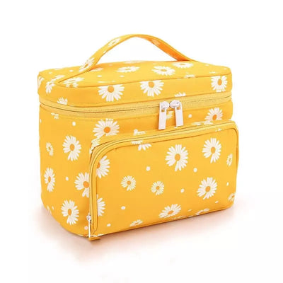 Trousse de toilette fleurs jaune - À vos trousses