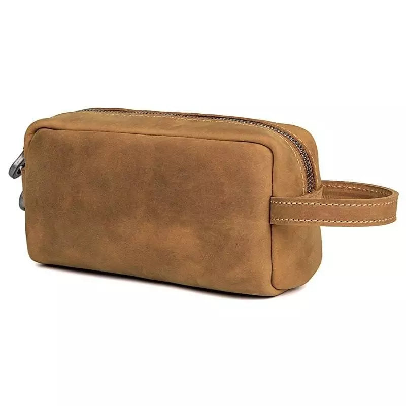 Trousse de toilette homme cuir marron variante 2 - À vos trousses