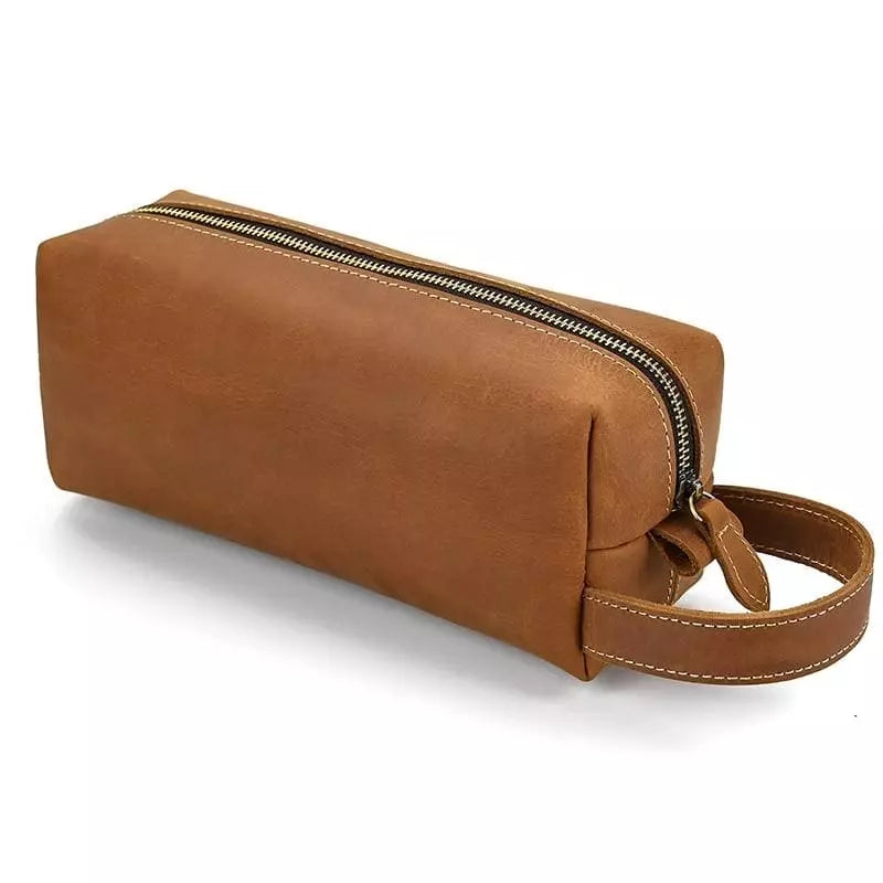 Trousse de toilette homme cuir marron variante 4 - À vos trousses