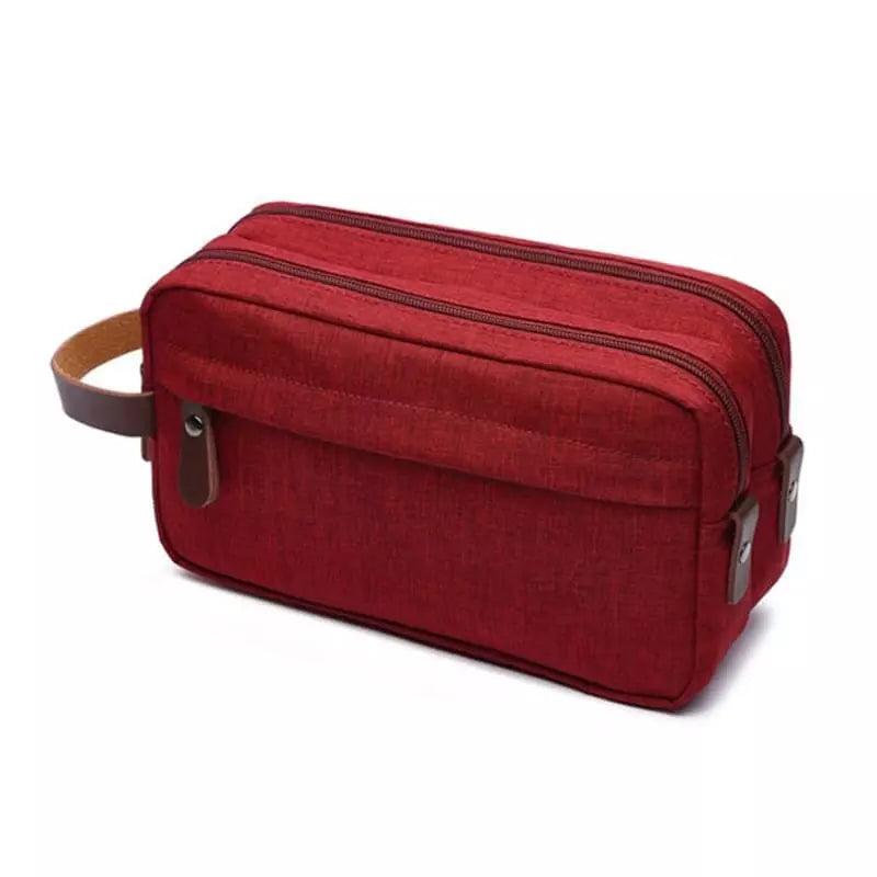 Trousse de toilette homme double compartiment rouge - À vos trousses