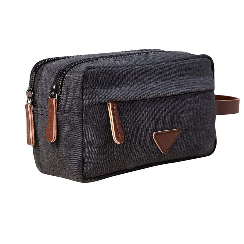 Trousse de toilette homme double zip noir - À vos trousses