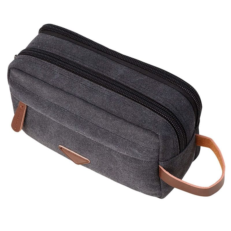 Trousse de toilette homme double zip noir - À vos trousses