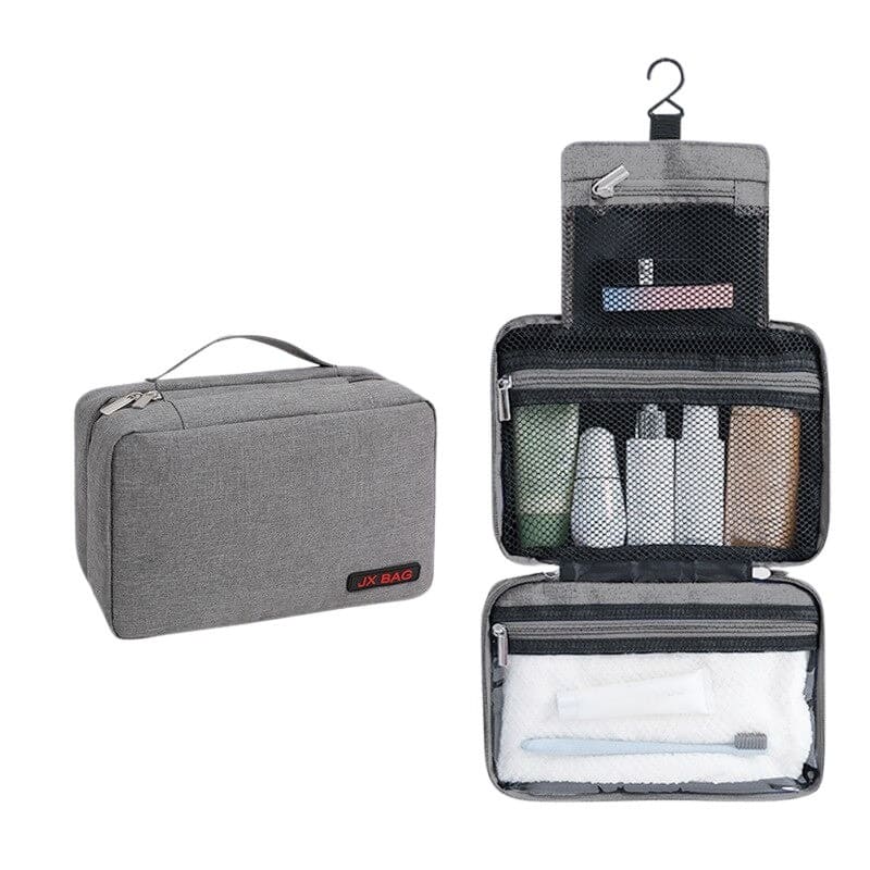 Trousse de toilette homme pliable gris - À vos trousses