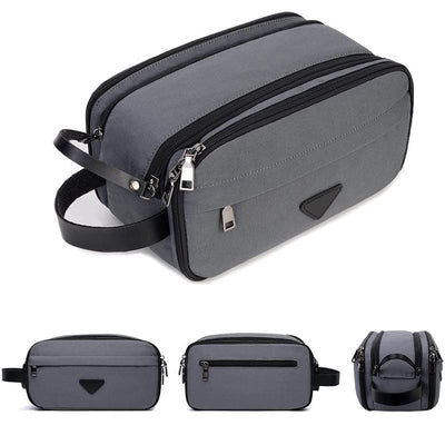 Trousse de toilette multipoches gris - À vos trousses