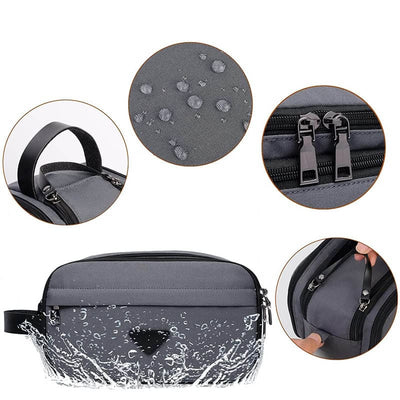 Trousse de toilette multipoches gris - À vos trousses