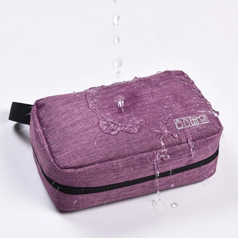 Trousse de toilette pliable à suspendre violet - À vos trousses